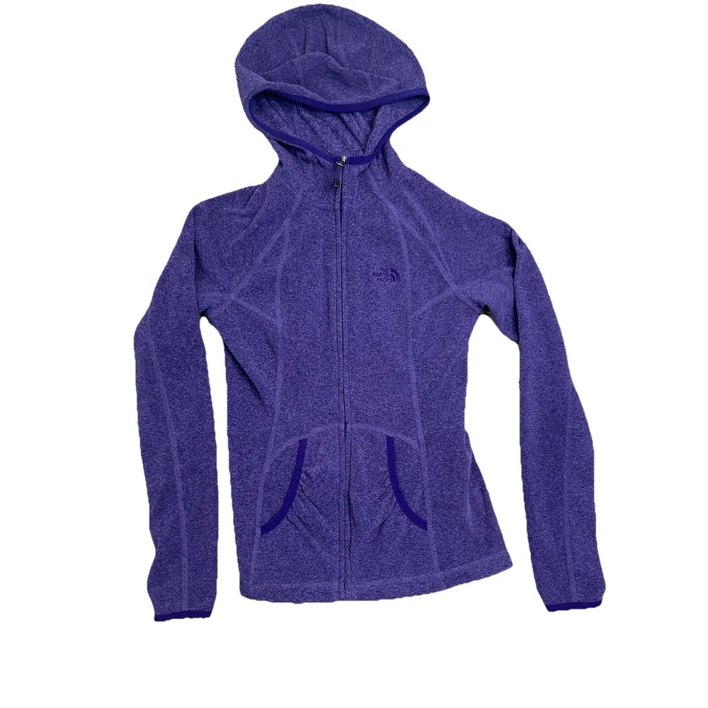 The North Face Blue Purple Zip Up Hoodie‎ Polartec Classic Size XS Fleece